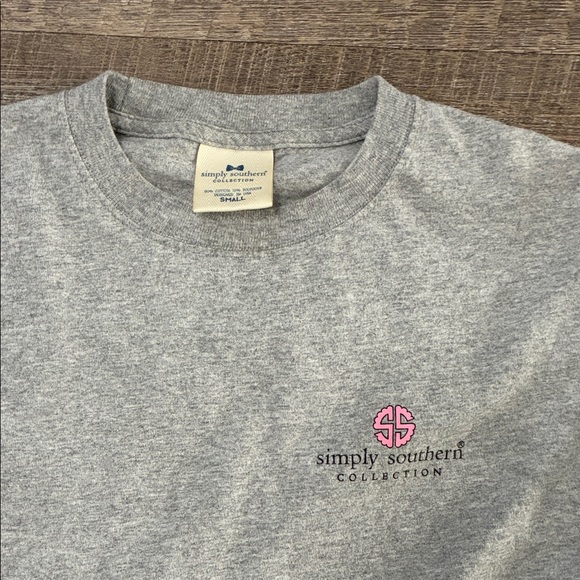 Simply Southern Gray Long Sleeve with Pink Gameday Design - Picture 4 of 4